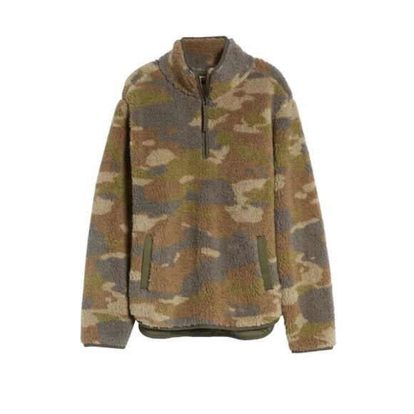THREAD & SUPPLY NEW $79 Wubby Fleece Cozy Pullover in‎ Camo Allover XS - Picture 5 of 5